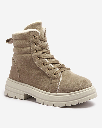 Dámske zateplené traperky hnedej farby Tivica - Obuv