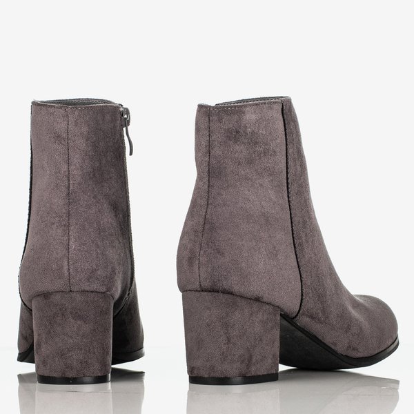 Šedé dámské nízké boty na podpatku Michel - Obuv 1