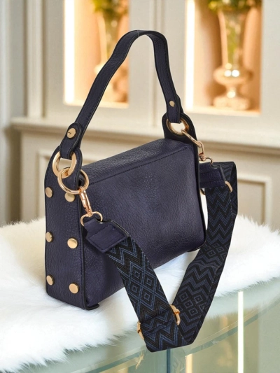 Torbica Damska Melia Cielo – Mornarsko Modro Ekološko Usnje z Motivom Čebele