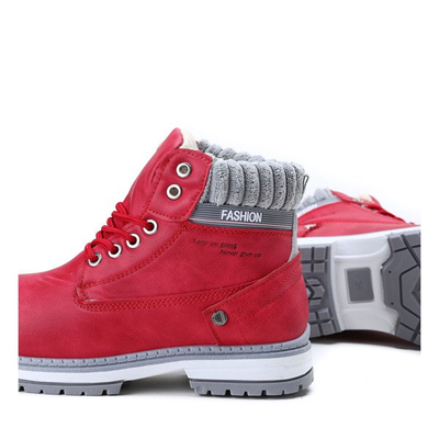 Ocieplane trapery w kolorze czerwonym Delia - Obuwie