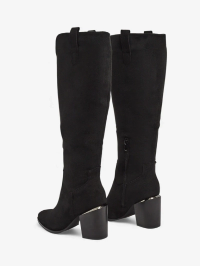 Ženski eko semiš škornji s peto Ferrevi