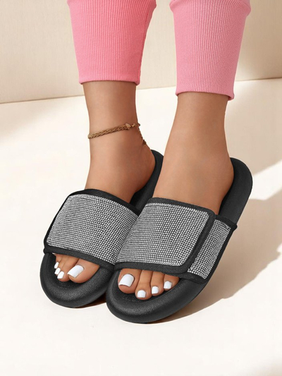 Royalfashion Ženski natikači s ploskim podplatom Sparkle Step