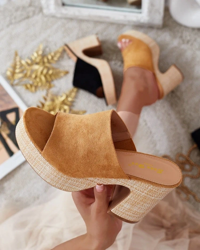 Royalfashion Dámske žabky na podpätku Voxon