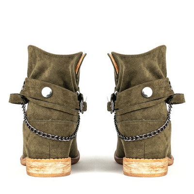 Zelené kovbojské topánky na vnútornom kline Salem - Obuv