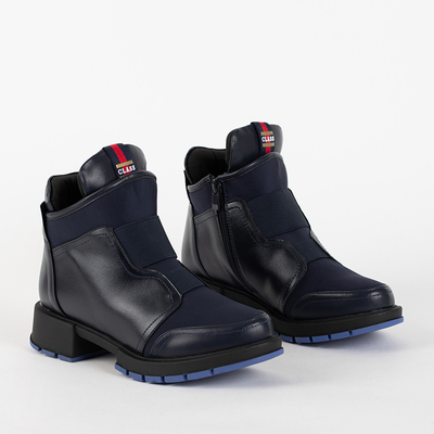 Tmavomodré dámske zateplené čižmy Iryda - Obuv