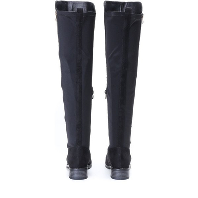 Čierne čižmy s dvoma zipsami Sienna - Obuv