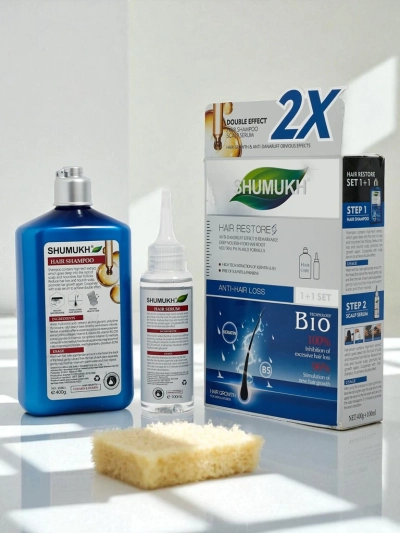 Shumukh Šampon in Serum za lase 2v1 - proti prhljaju