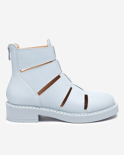 Modré dámske čižmy s výrezmi od Berofeli - Footwear