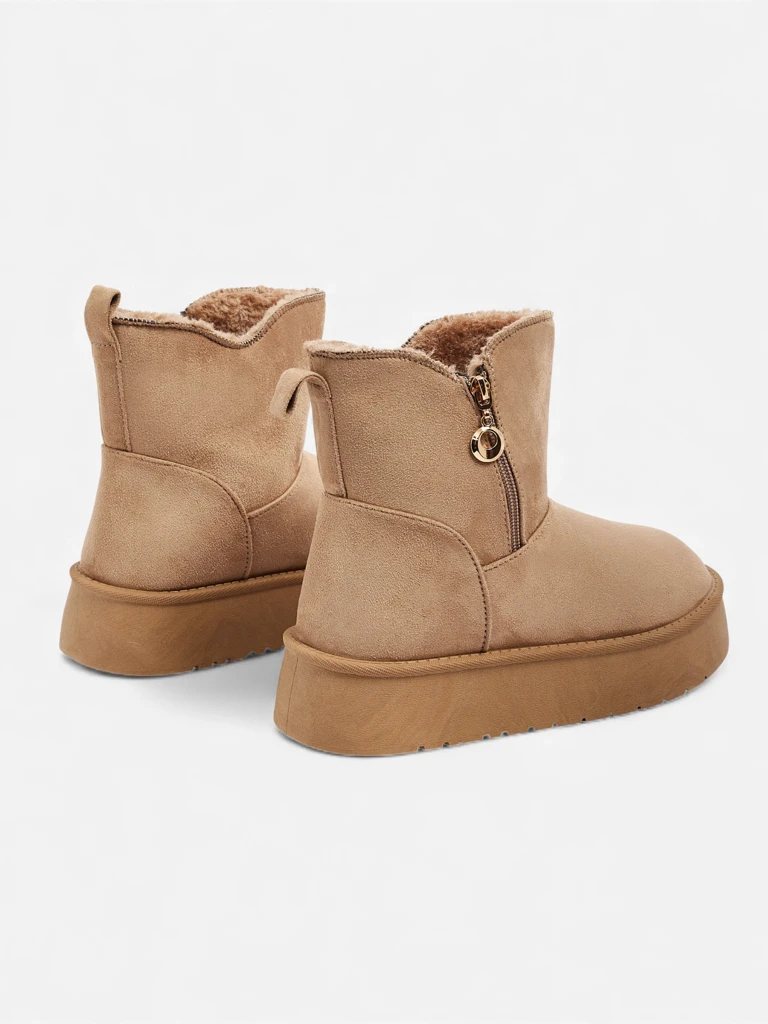 Ženski gležnjarji Aurora bež usnjeni za vsak dan