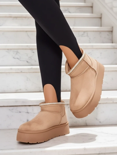 Royalfashion Dámske krátke topánky a'la snow boots Xoalla