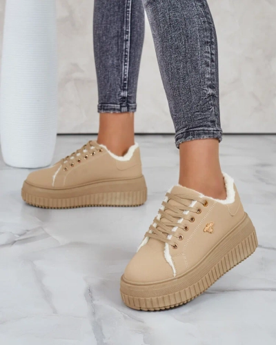 Royalfashion Zateplené dámske tenisky s kožušinou Noxu