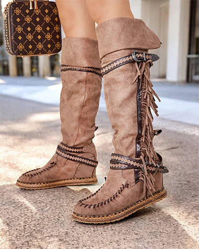 Royalfashion Ženy nadkolenné čižmy Eliferse