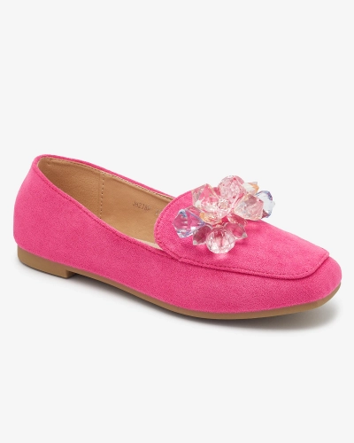 OUTLET Royalfashion Fuchsiové mokasíny z eko-semišu pre ženy Gepossa