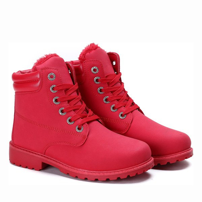 Ocieplane trapery w kolorze czerwonym Bethany - Obuwie