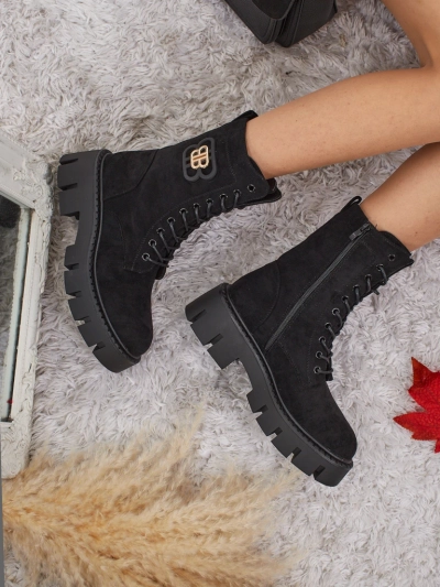 Royalfashion Ženski gležnarji v stilu delavskih škornjev Milloze