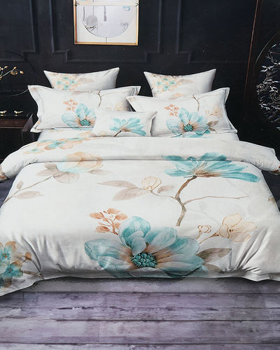 Royalfashion Kvetinová posteľná bielizeň 200x220 sada 4 dielov