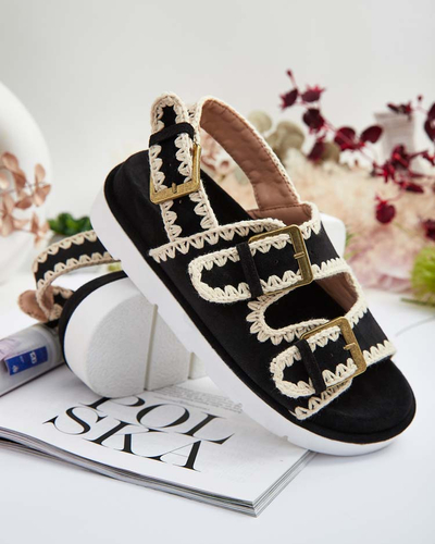 Royalfashion Dámske semišové sandále Lunnay eko