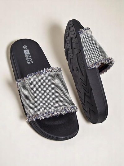 Royalfashion Ženski natikači s ploskim podplatom SparkleWalk
