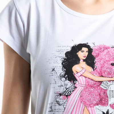 Bílé tričko s krátkým rukávem - Halenky 1