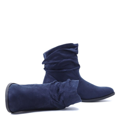 Granatowe botki Peggy- Obuwie