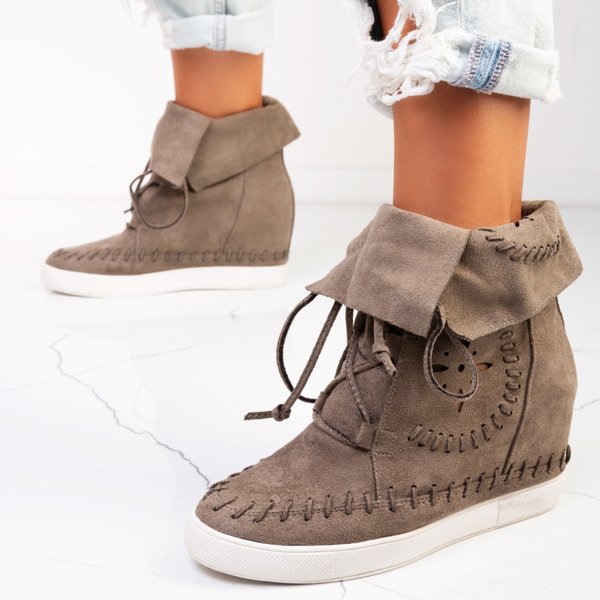 Zelené tenisky s vnútorným klinom Cinta - Obuv