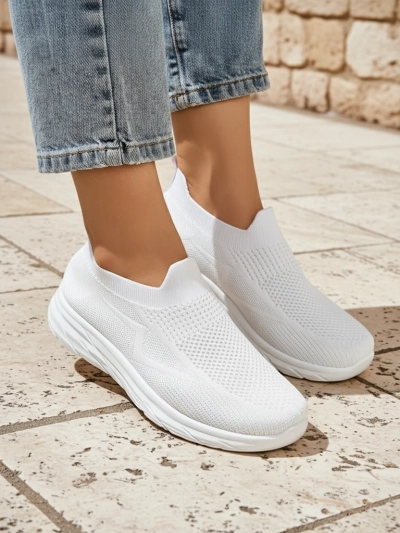 Royalfashion Ženski športni copati na navlačenje Whites