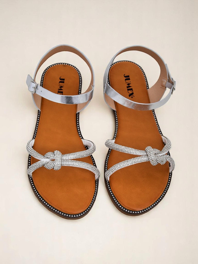 Royalfashion Ženski sandali z okrasnimi cirkoni Bella Shine
