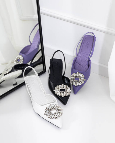 Čierne dámske sandále a'la vysoké opätky Arga - Obuv