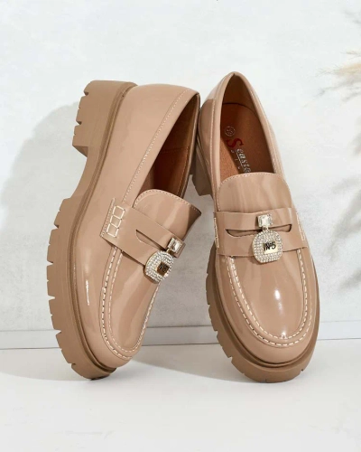 Royalfashion Dámske lakované mokasíny Bemies