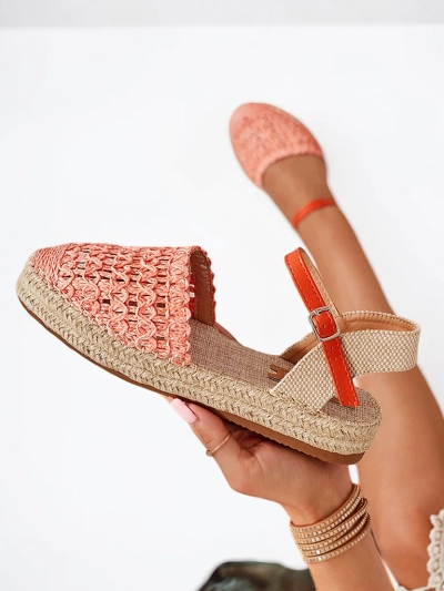 Oranžové dámske espadrilky s prelamovaným Triumf - Obuv