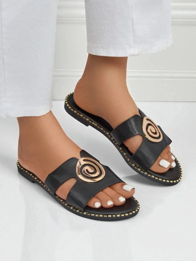 Royalfashion Dámske šľapky s plochou podrážkou Glam Bliss