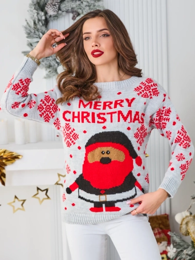 Royalfashion Dámsky vianočný sveter so Santa Clausom