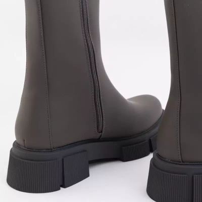 VÝSTUP Zelené matné čižmy Opiu-Footwear