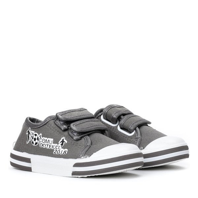 Szare chłopięce trampki Fraine - Obuwie