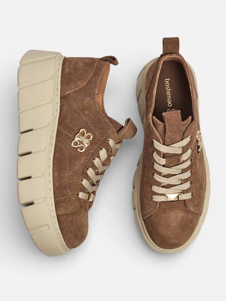 Športni ženski športni copati iz naravnega usnja Renos