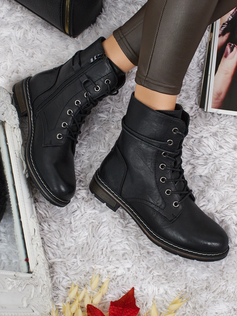 Ženski Gležnarji Luna Črni Sintetični Casual za Jesen