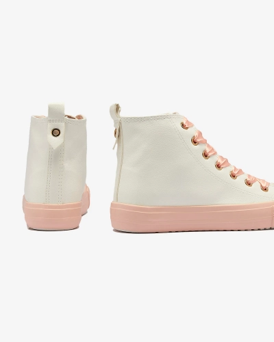 White-Pink Dámske športové tenisky Macako- Footwear