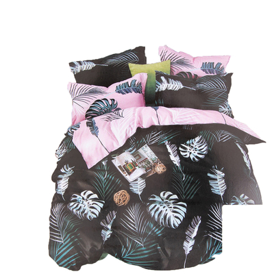 Čierna posteľná bielizeň 200x220 v listoch sada 3 -KUSOV - Posteľná bielizeň