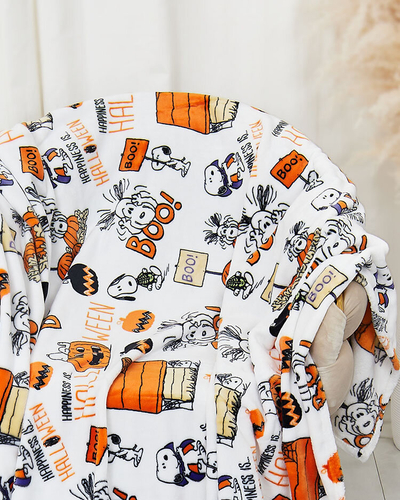 Royalfashion Halloweenská biela prikrývka na posteľ 160x200