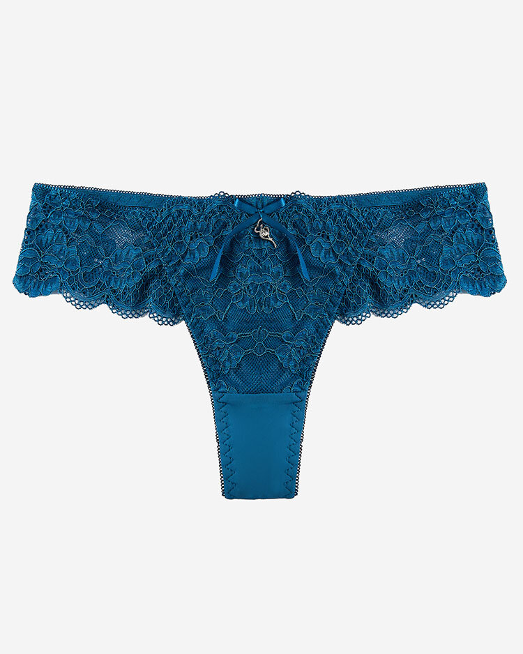 Royalfashion Tyrkysové čipkované nohavičky