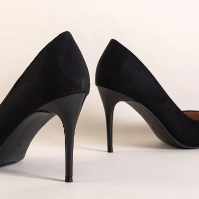 OUTLET Čierne dámske lodičky na špendlíku Zarila - Obuv