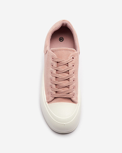 OUTLET Ružové dámske tenisky z eko-semišu od značky Zeobic- Footwear