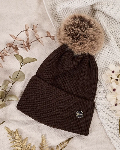 Royalfashion Ženská zimná čiapka s bóbičkou