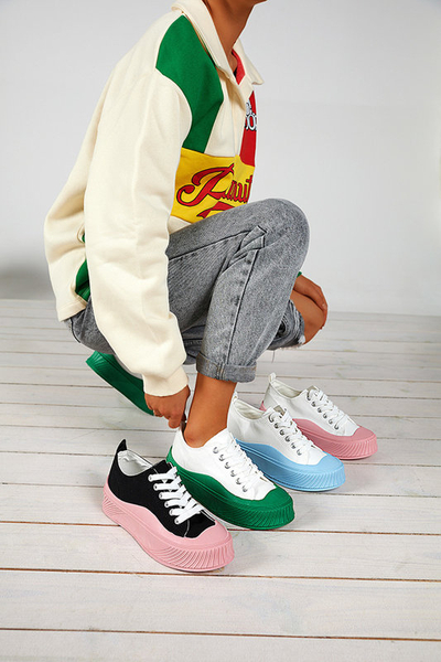 Bielo-ružové dámske tenisky typ Nerikas tenisky - Obuv