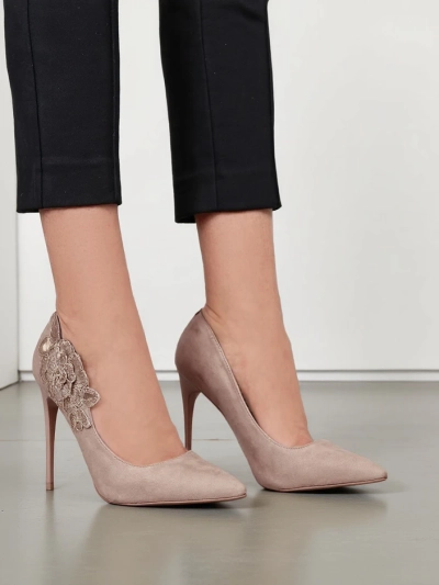 Royalfashion dámske ihličkové topánky s kvetmi Sollabe