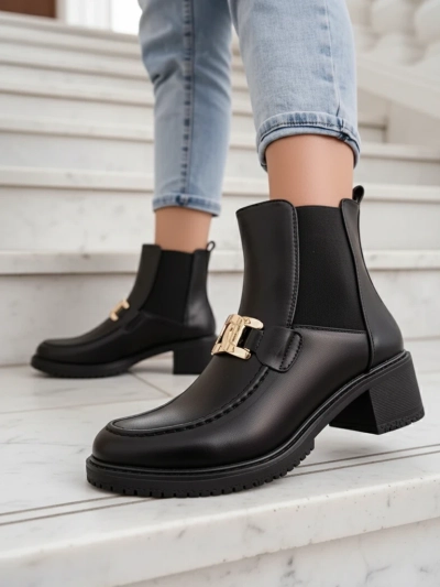 Royalfashion Dámske kotníkové čižmy na nízkom podpätku Ewios