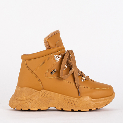 OUTLET Snehové topánky z ekokože Camel Rueq- Obuv