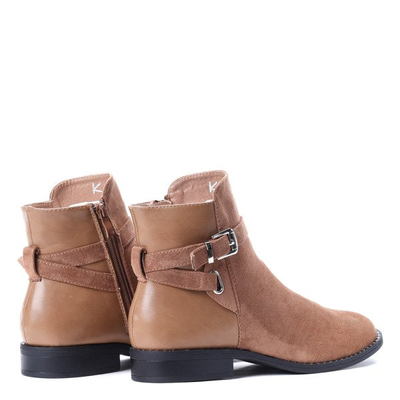 Brązowe sztyblety Rita - Obuwie