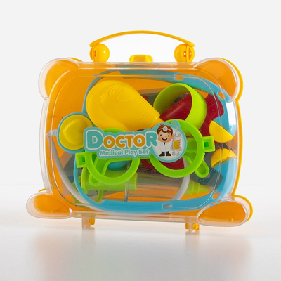 Žltá detská lekárska súprava v kufri - Hračky