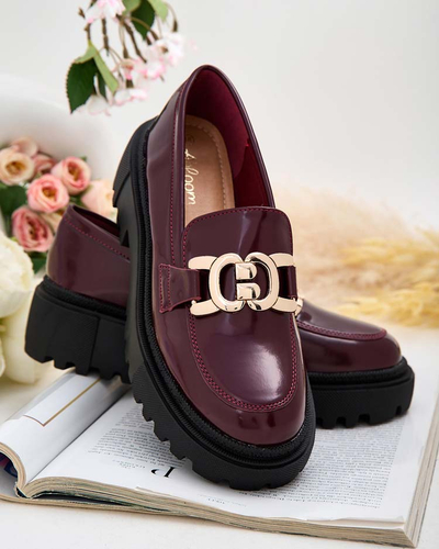 Royalfashion Dámske lakované mokasíny Bevevra